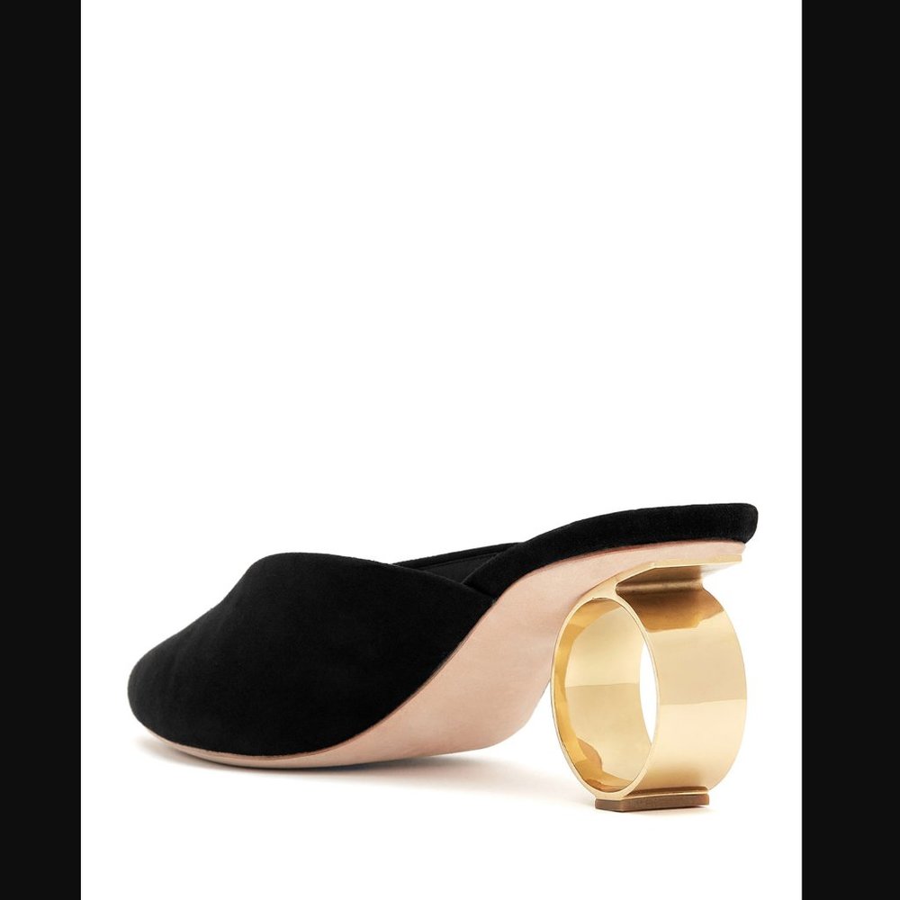 Loeffler Randall Juno Suede Pointed Toe Mules Sli… - image 3